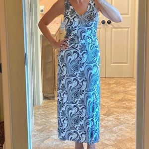 Black and white maxi dress